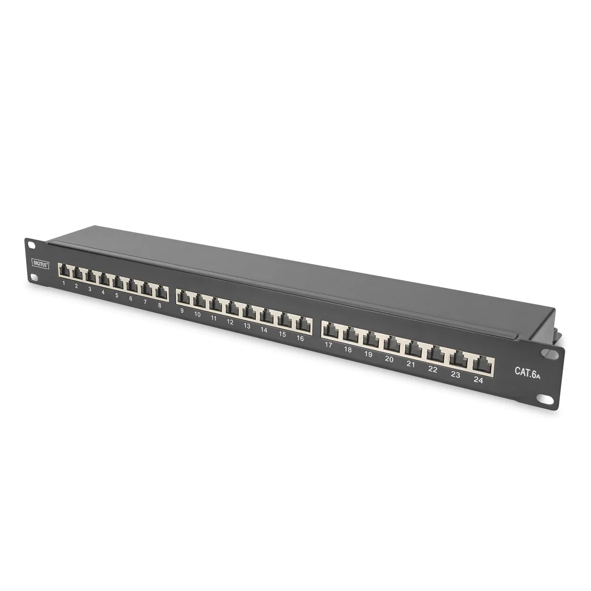 Assmann DN-91624S-EA-B patchpanel 24-port 1u cat6a class ea fekete árnyékolt #1