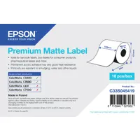Epson C33S045419 prémium matt címke 102mm x 35m folyamatos tekercs TM-C3400 kompatibilis