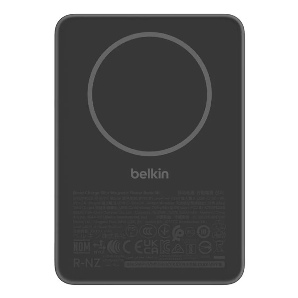 Belkin BPD010HQBK BoostCharge Slim Magnetis Powerbank 5000 mAh 7,5 W 1x USB-C vezeték nélküli töltés Fekete #1