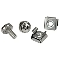 Startech.com CABSCRWM520 M5 csavarok és cage nuts 20 db ezüst #1