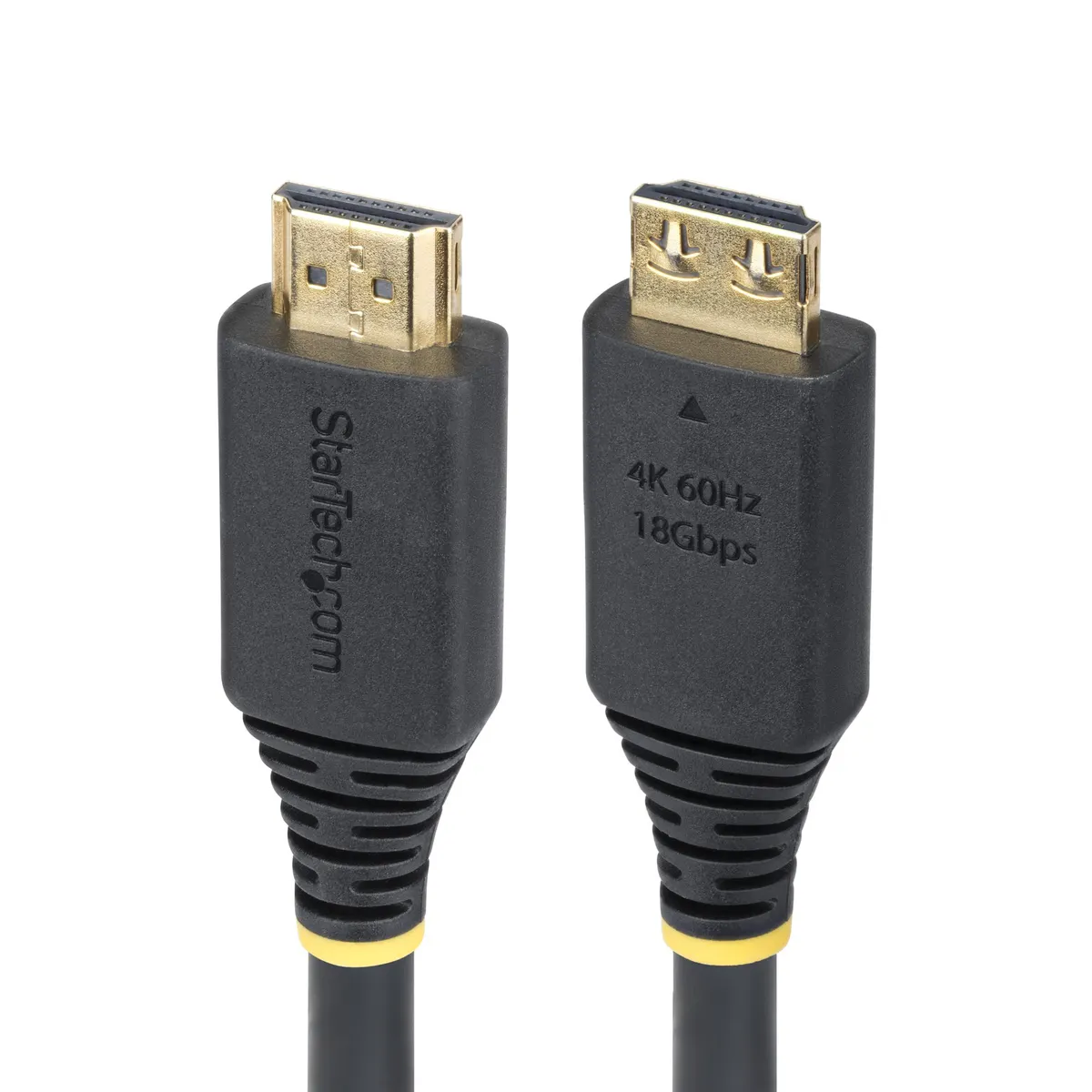 Startech.com HDMI2-CABLE-GRIP-15F 4,5 m HDMI A-HDMI A 2.0 ARC arany érintkezők fekete #1