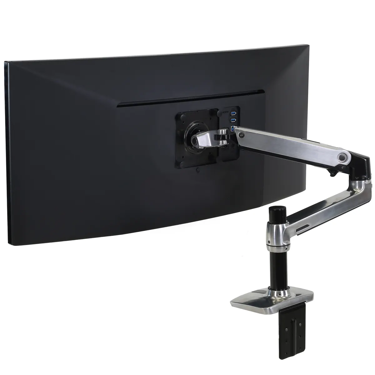 Ergotron 45-241-026 LX asztali monitorkar polírozott alumínium 34" monitor 11,3 kg VESA 75x75-100x100 tilt 75 fok #1
