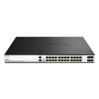 D-Link DXS-3130-28P-E 24x10G PoE és 4x25G SFP28 L3 menedzselt kapcsoló 680 Gbps